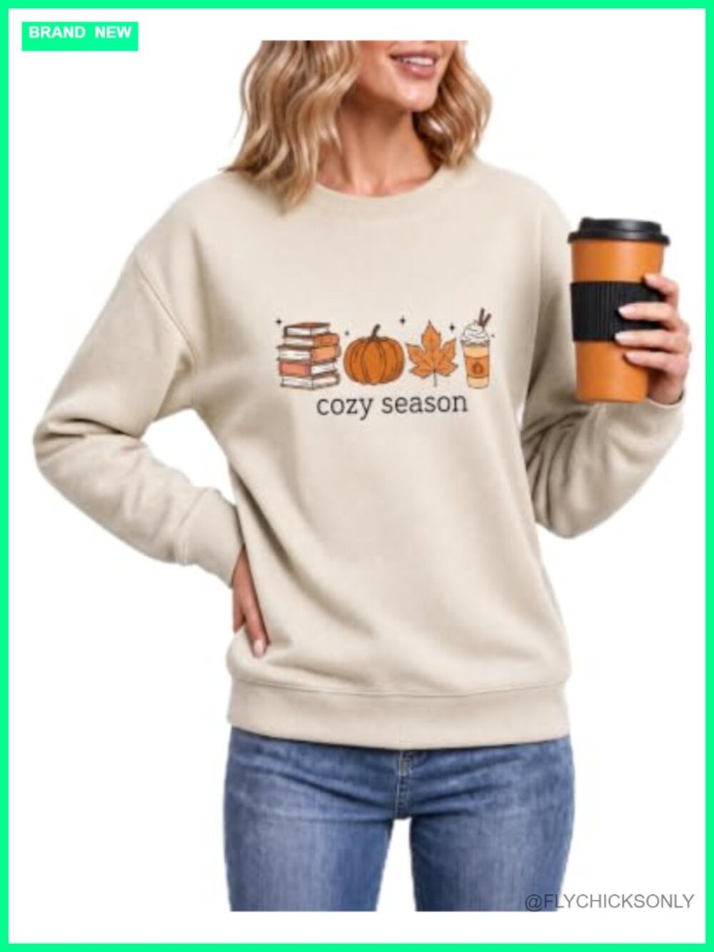 Women's Drop Shoulder Crewneck Sweatshirt Spooky Season Pullover